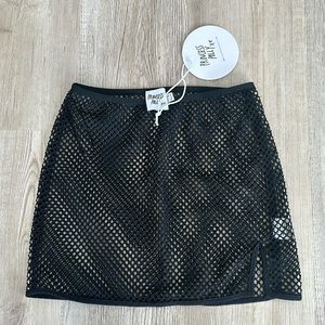 Sheer mini skirt